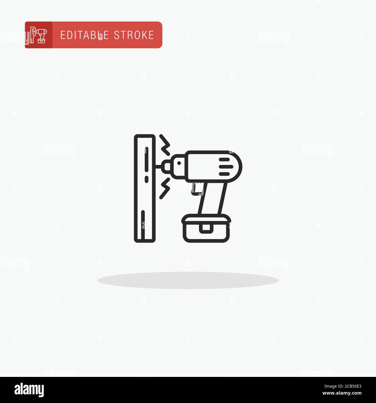 Drill icon vector. Drill icon for presentation. Stock Vector