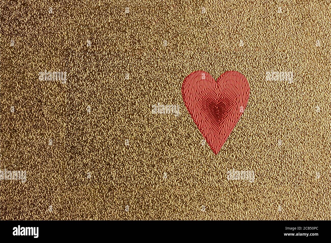 Gold Glitter Heart Seamless Pattern. Symbol of Love, Valentine Day