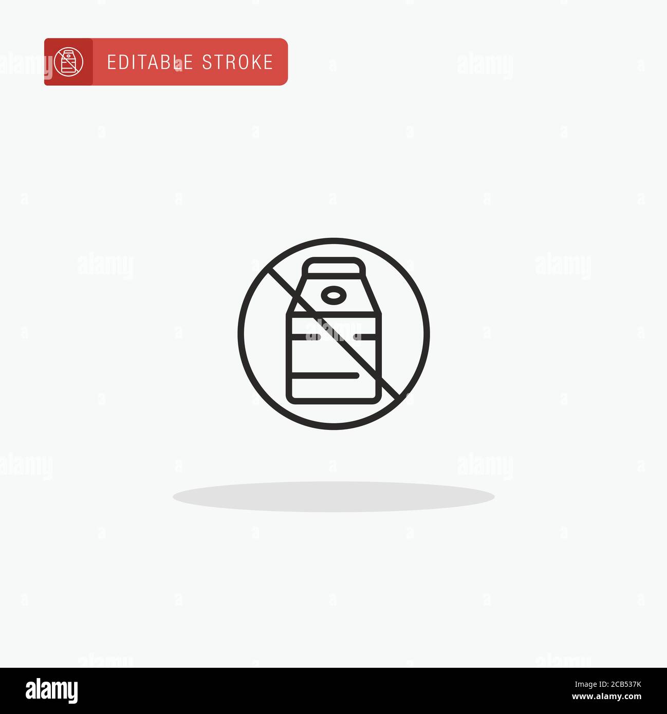 No Dairy icon vector. No Dairy icon for presentation. Stock Vector