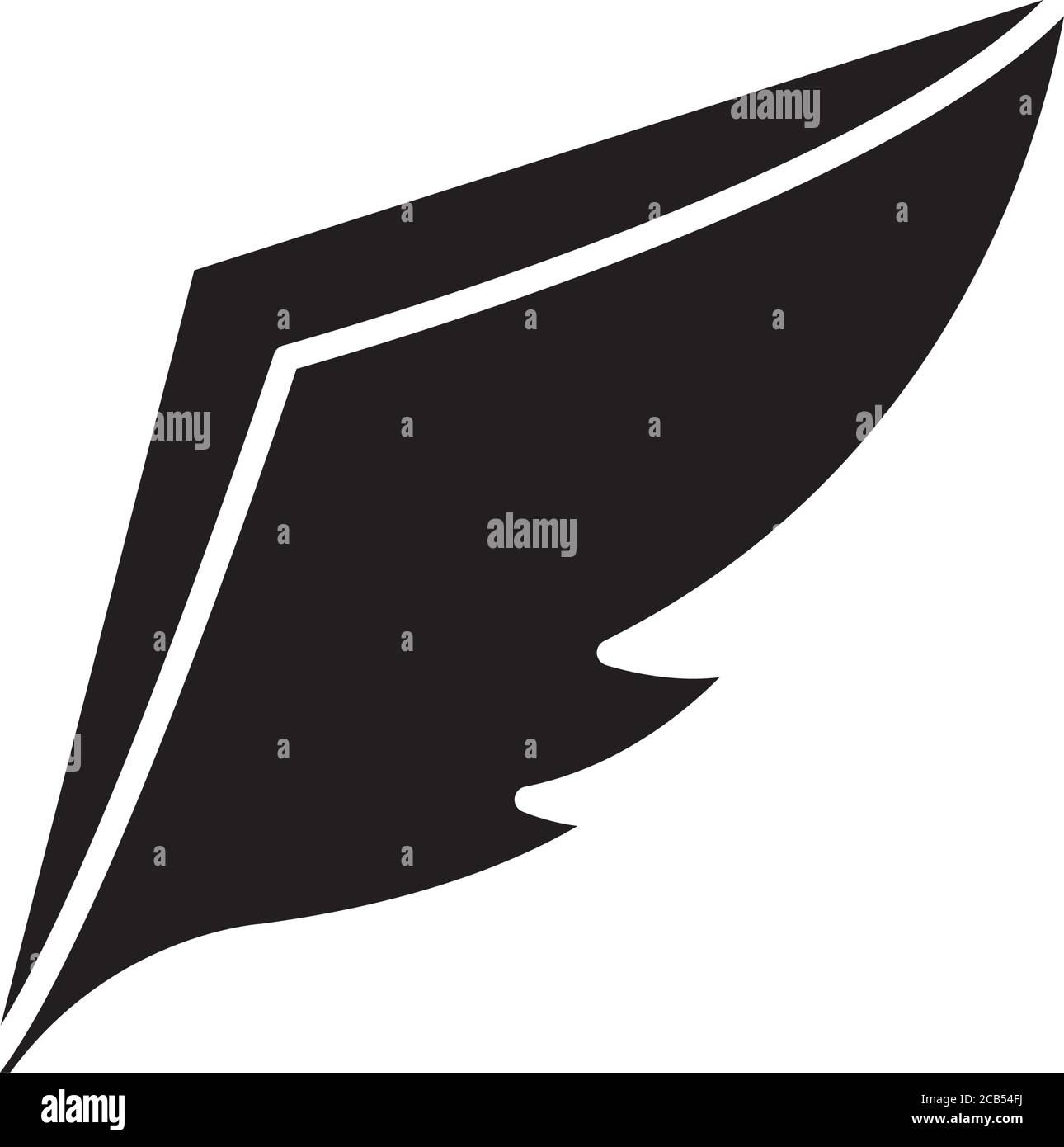 squared wing icon over white background, silhouette style, vector ...