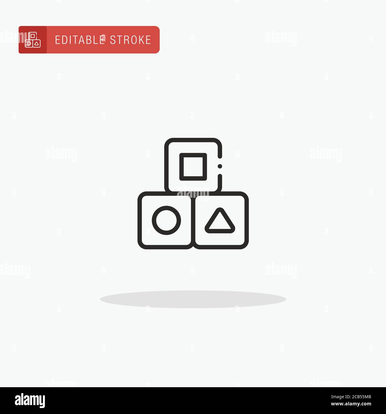 Cubes icon vector. Cubes icon for presentation. Stock Vector