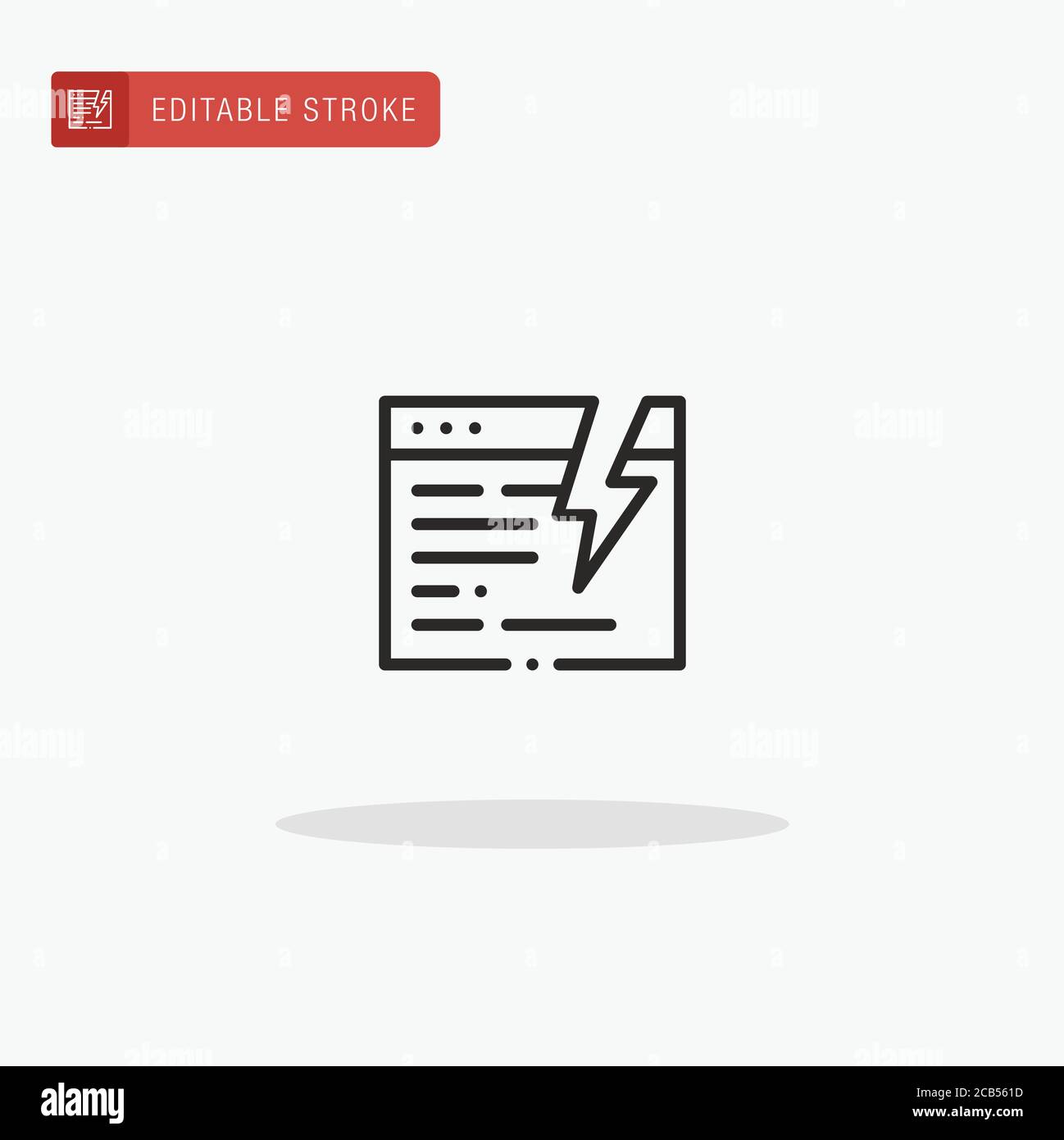 Cracking icon vector. Cracking icon for presentation. Stock Vector