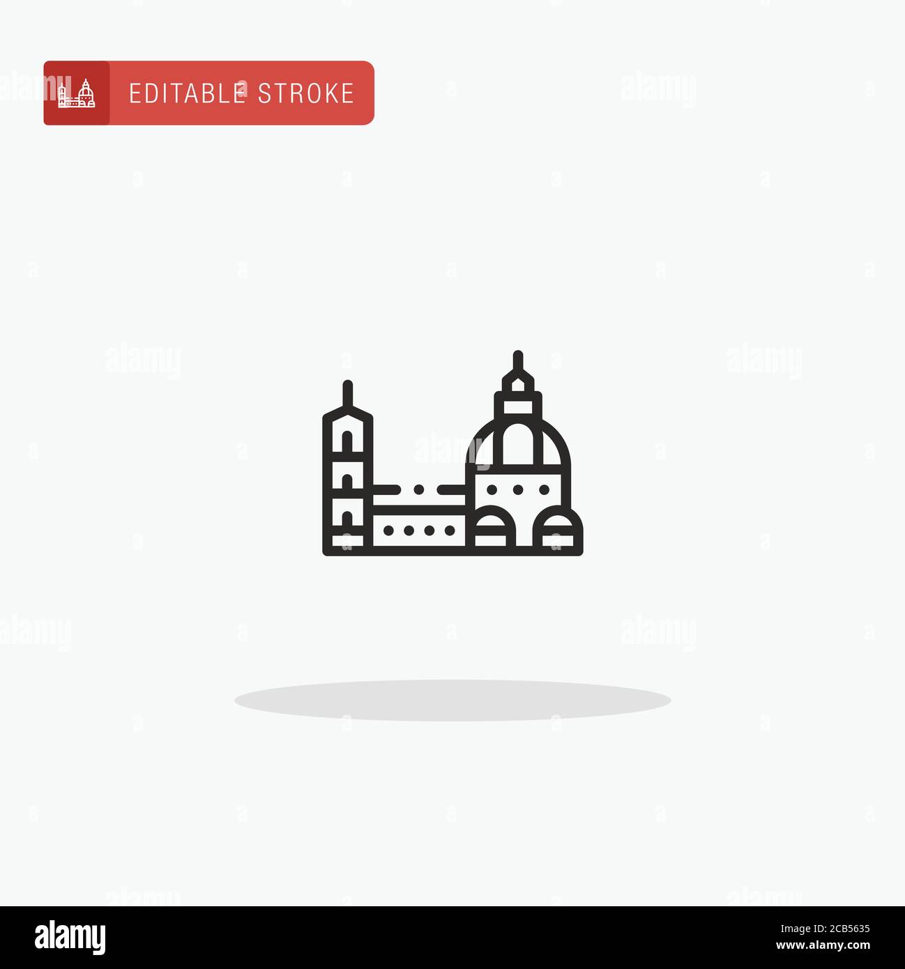 Cathedral icon vector. Cathedral icon for presentation. Stock Vector