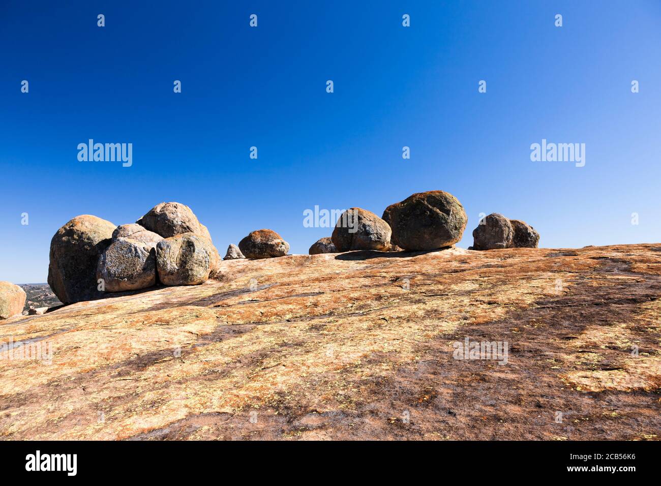 Matobo hills, dramatic natural rock formations, at hilltop 