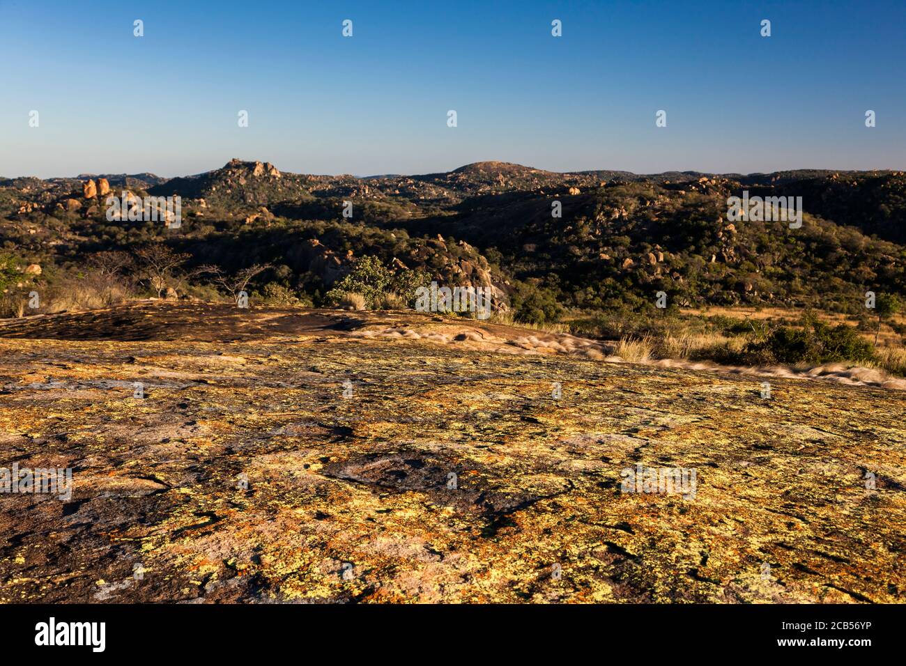 Matobo hills, dramatic natural rock formations, from hilltop 