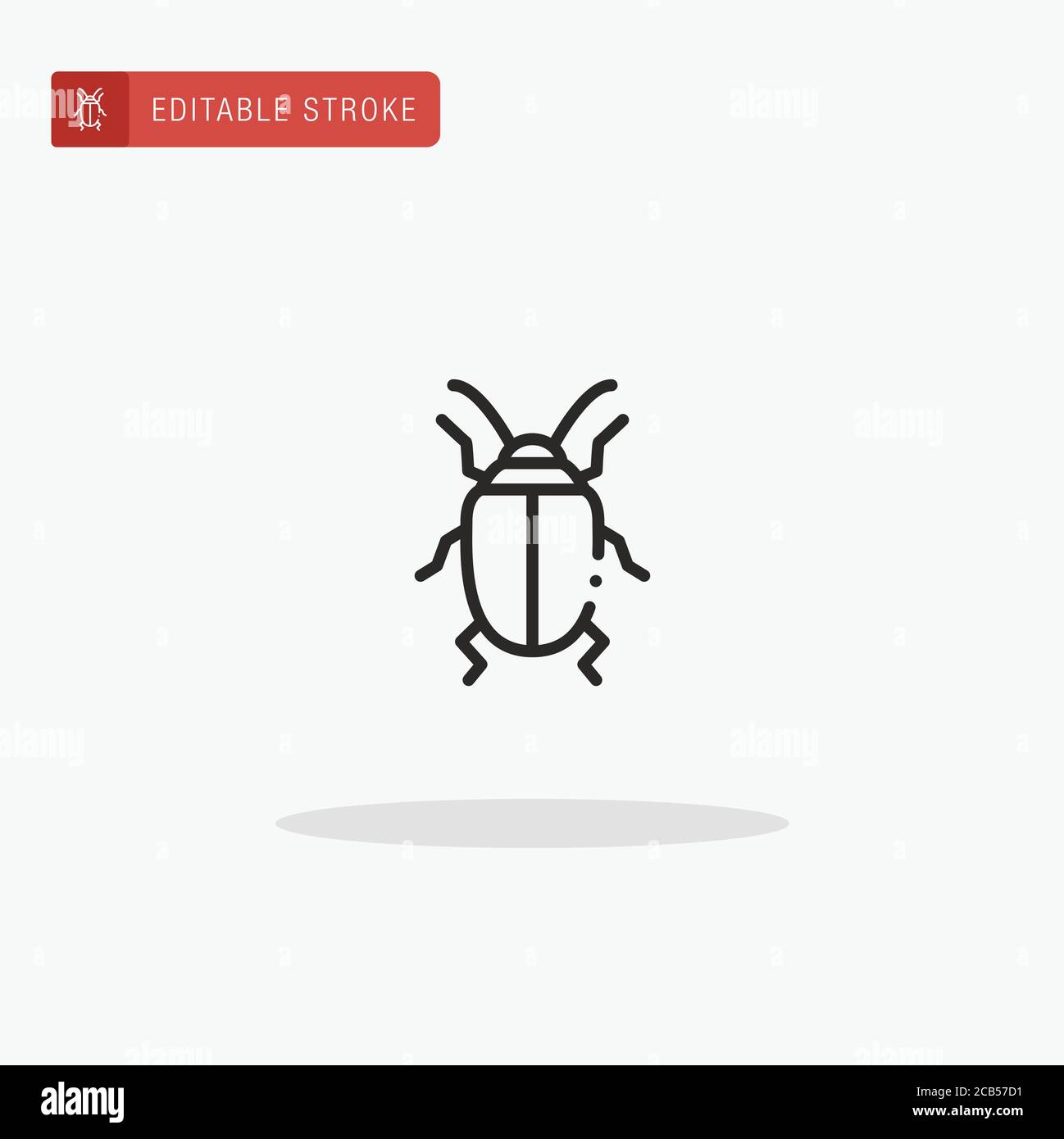 Beetle icon vector. Beetle icon for presentation. Stock Vector