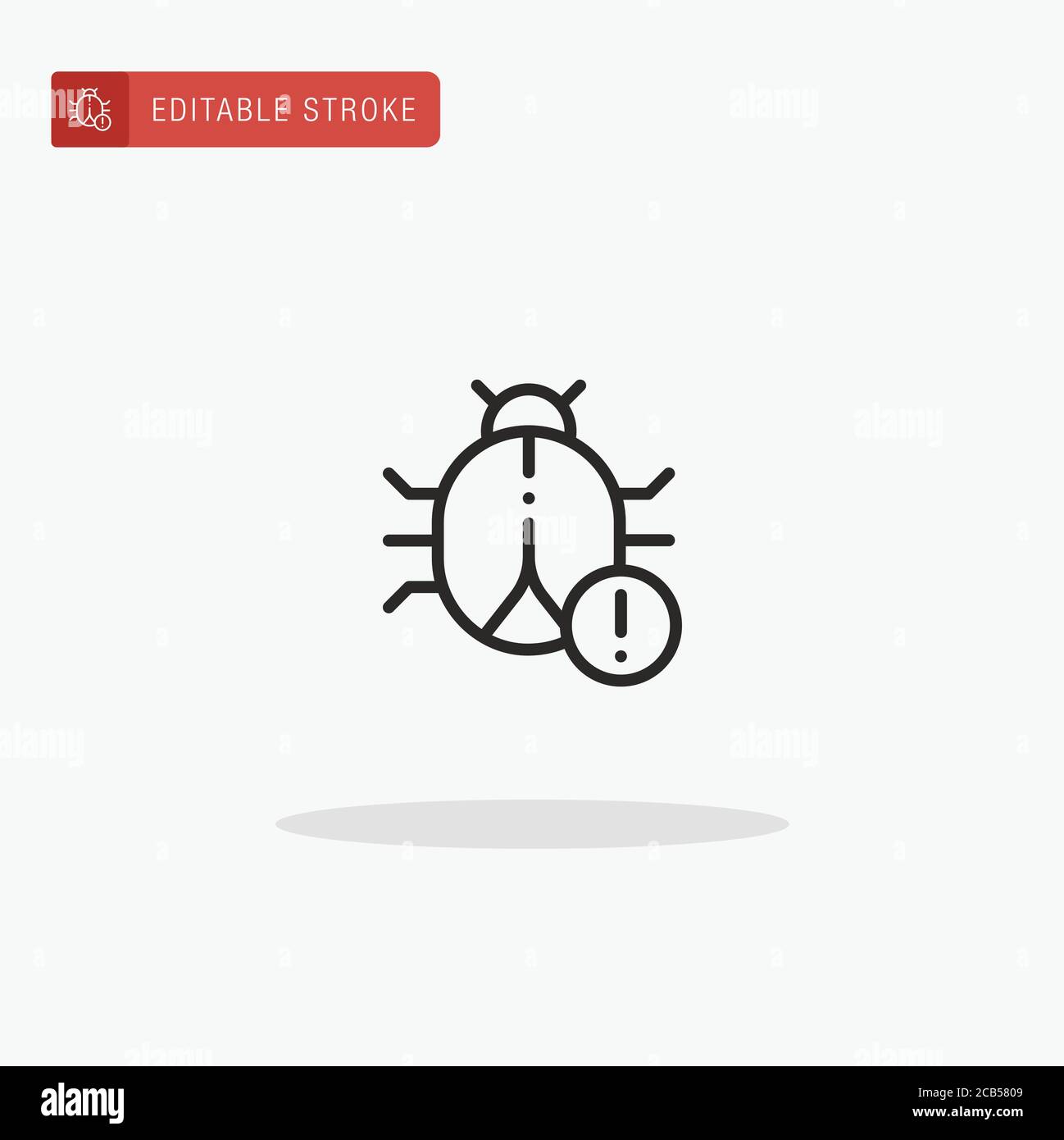 Bug icon vector. Bug icon for presentation. Stock Vector