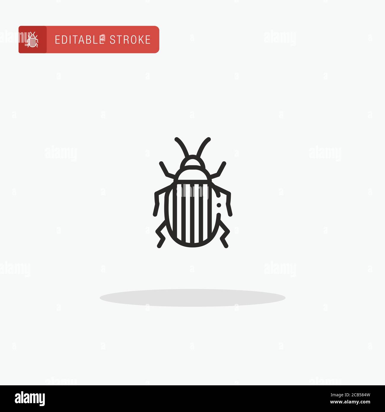 Beetle icon vector. Beetle icon for presentation. Stock Vector