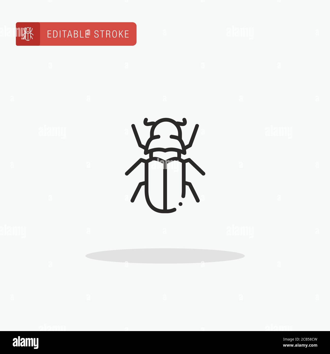 Beetle icon vector. Beetle icon for presentation. Stock Vector