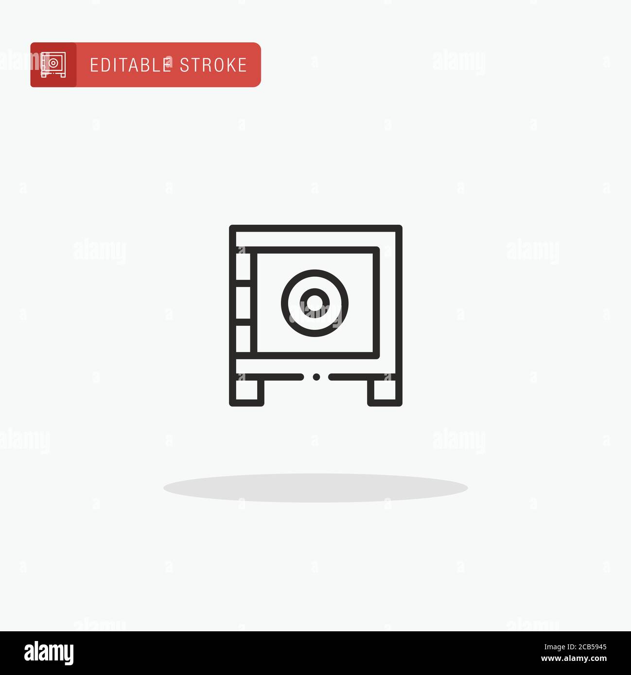 Safebox icon vector. Safebox icon for presentation. Stock Vector