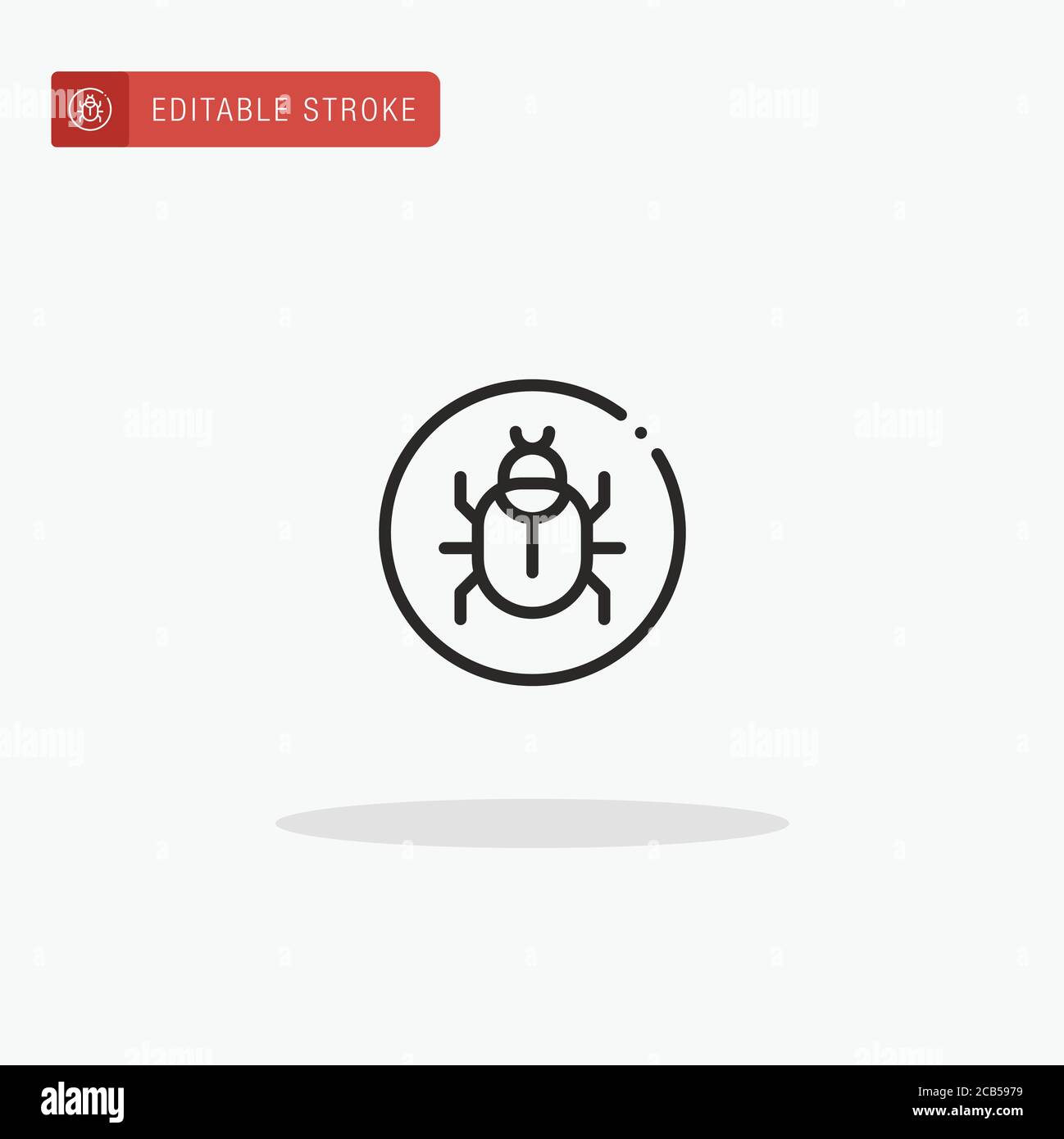 Bug icon vector. Bug icon for presentation. Stock Vector