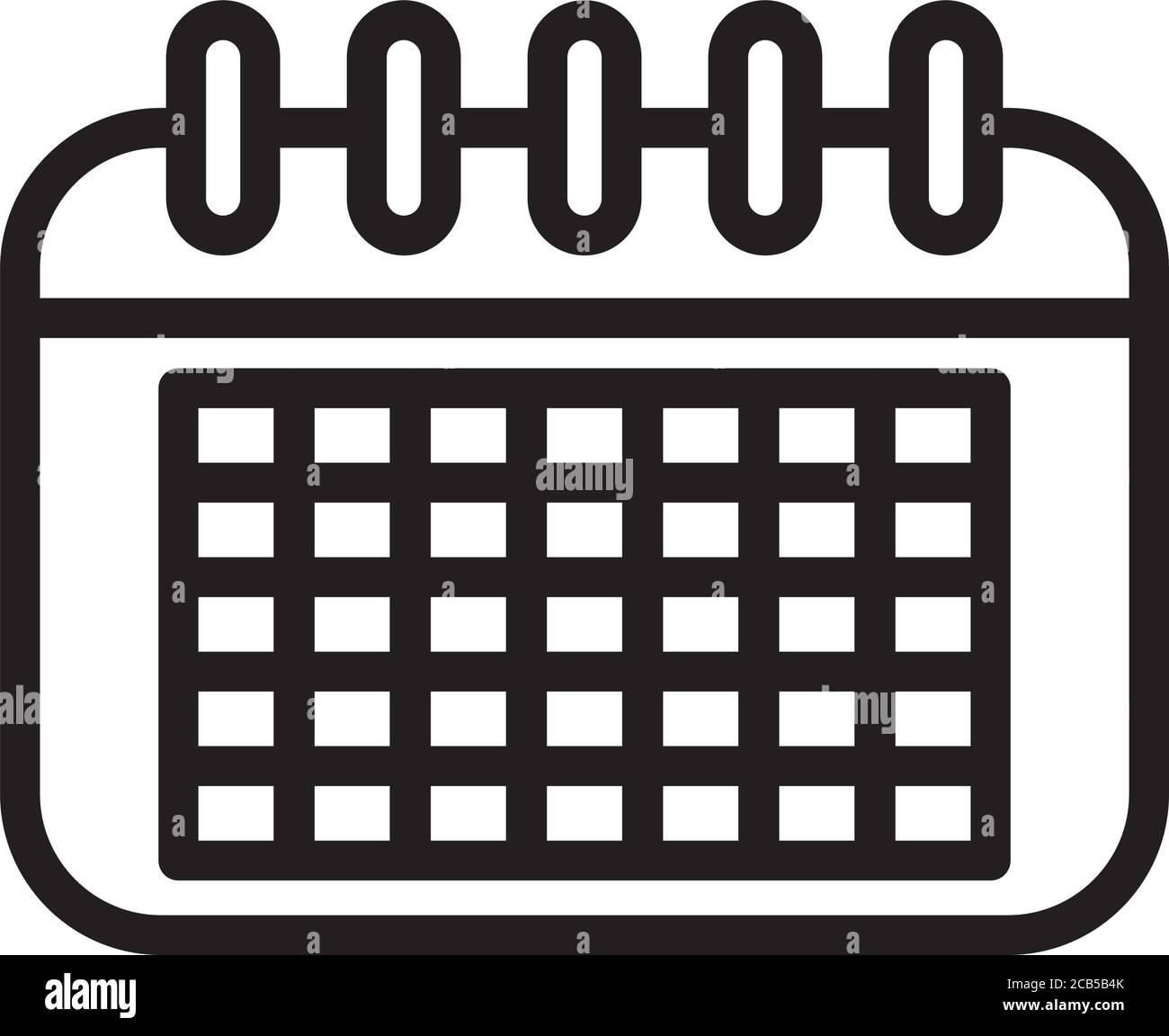 calendar reminder date line style icon vector illustration design Stock ...