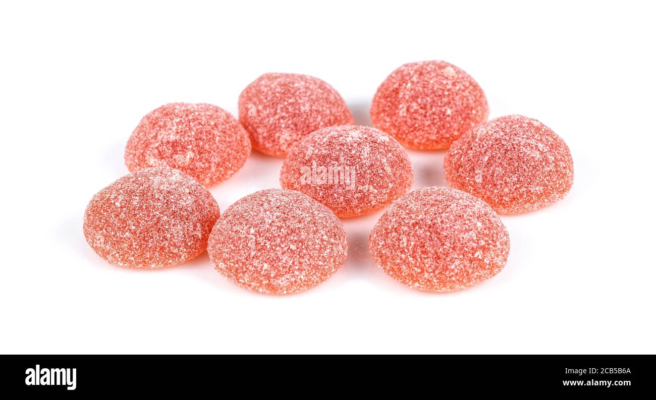 jelly sugar candies isolated on white background Stock Photo - Alamy
