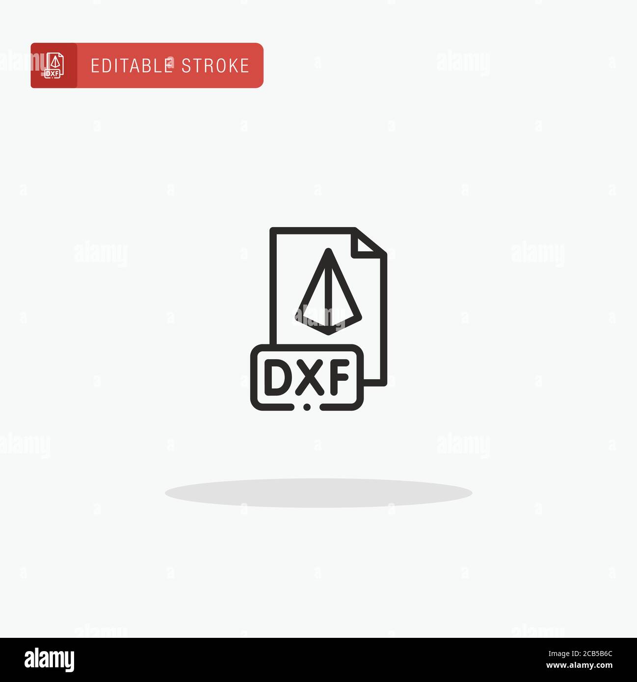 Dxf File icon vector. Dxf File icon for presentation. Stock Vector