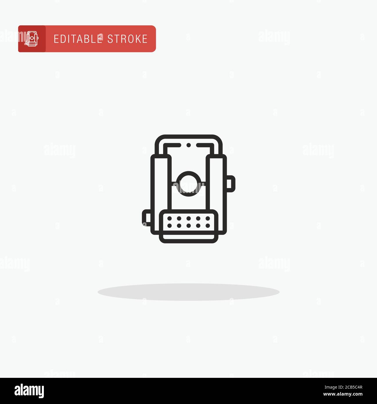 Theodolite icon vector. Theodolite icon for presentation. Stock Vector