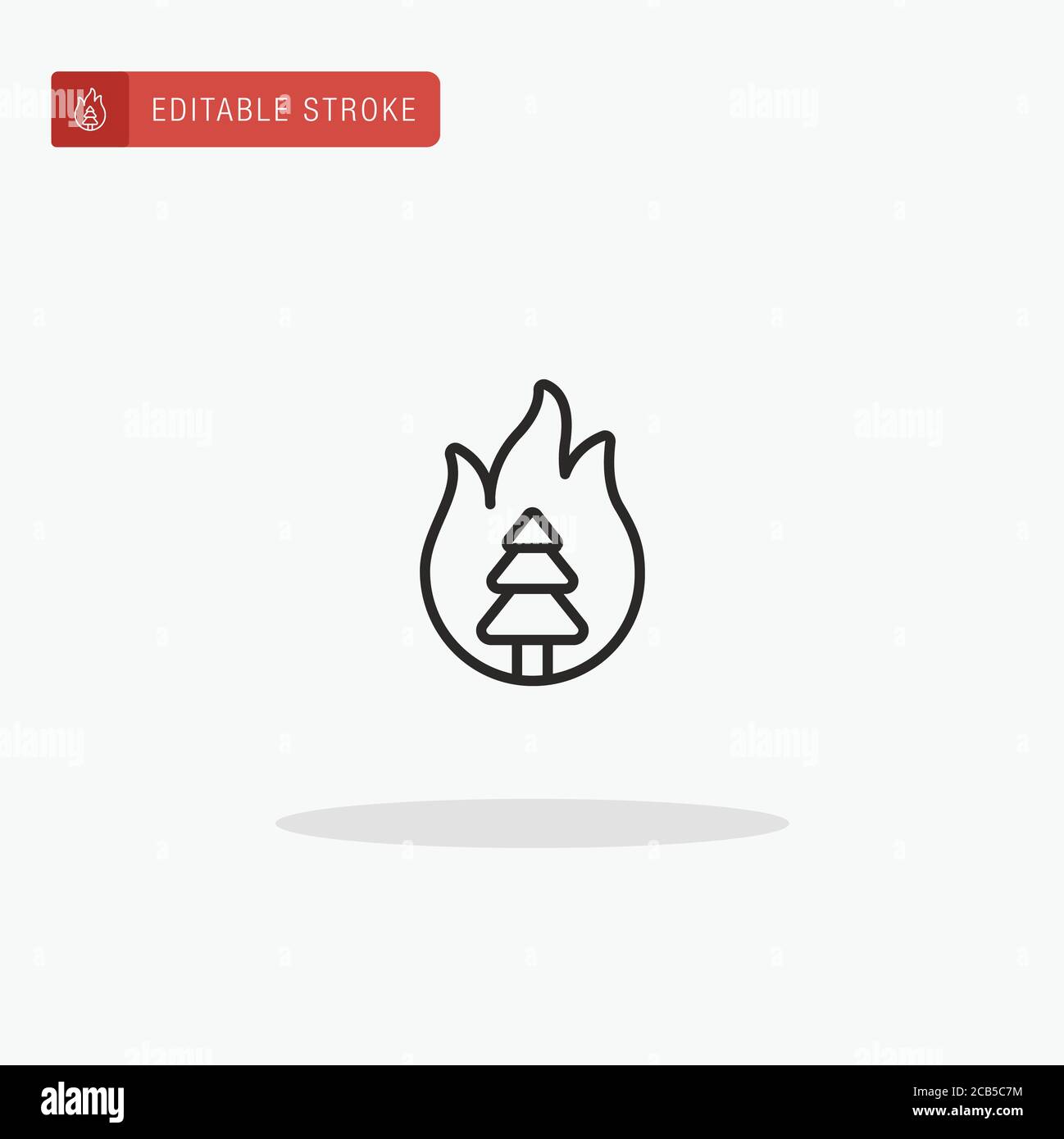 Forest Fire icon vector. Forest Fire icon for presentation. Stock Vector