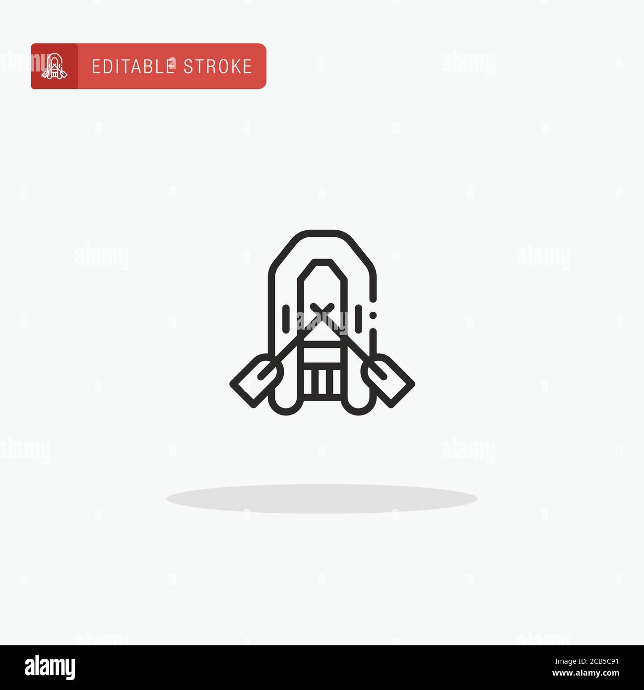 Inflatable Boat icon vector. Inflatable Boat icon for presentation. Stock Vector