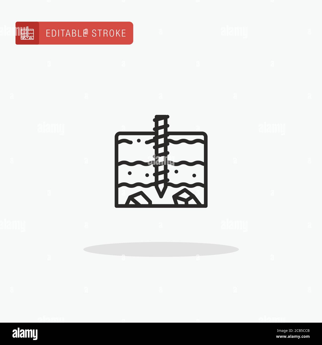 Drill icon vector. Drill icon for presentation. Stock Vector