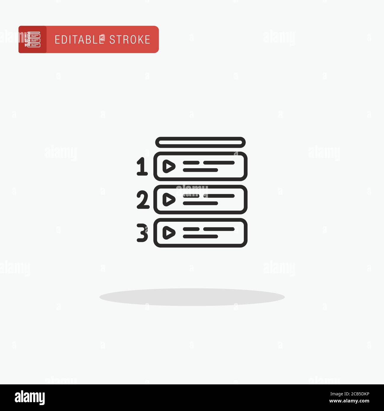 Videos icon vector. Videos icon for presentation. Stock Vector