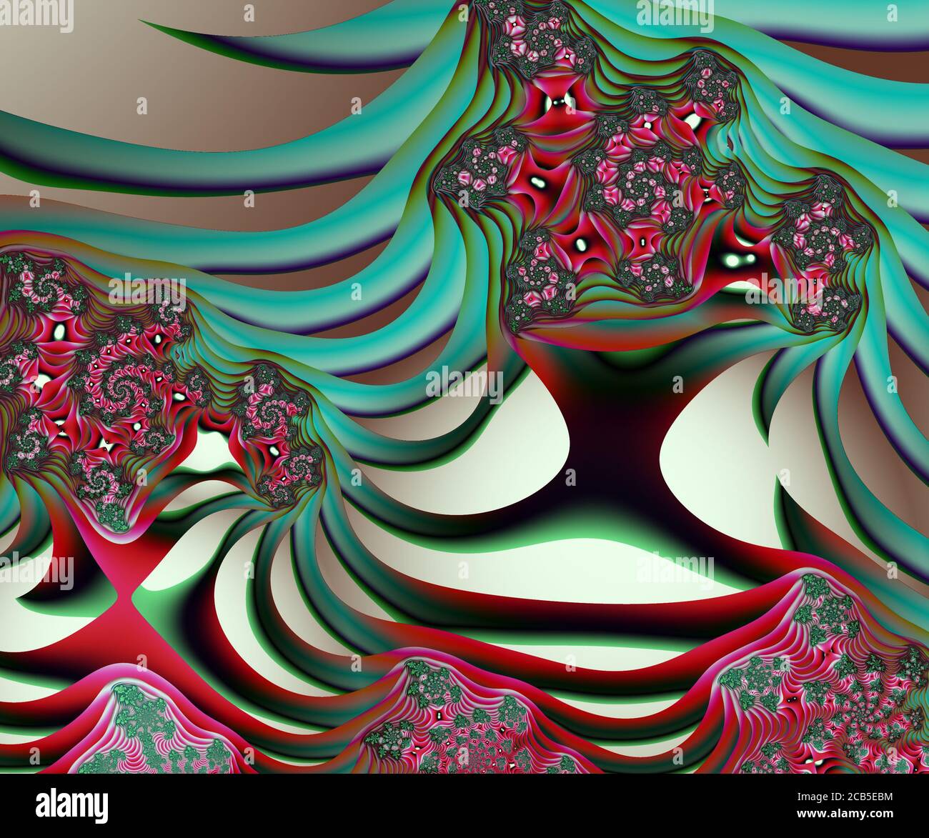 Computer generation of color fractal artwork Stock Photo - Alamy