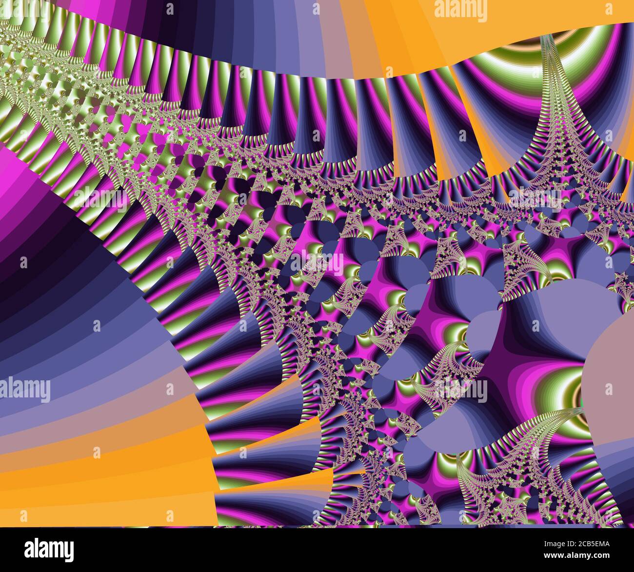 Computer generation of color fractal artwork Stock Photo - Alamy