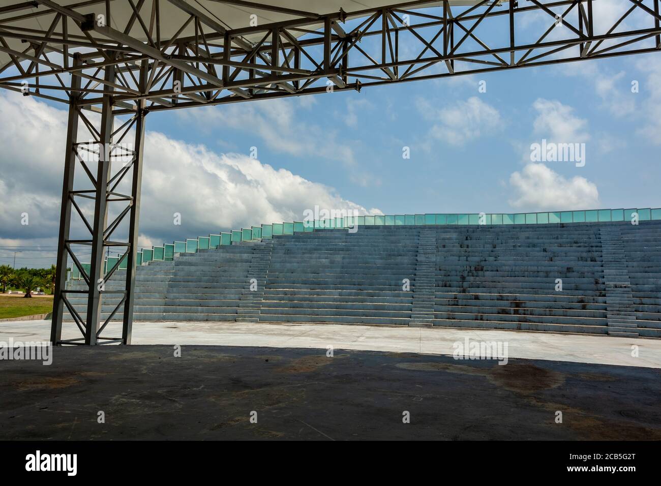 concert hall covered with full in Anaklia Stock Photo