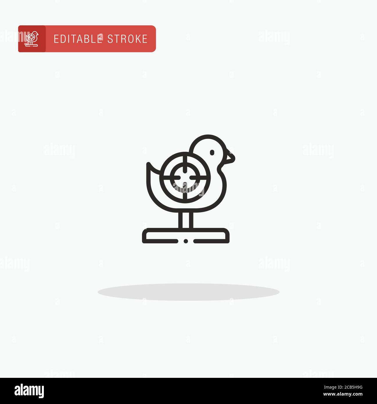 Duck Shooting icon vector. Duck Shooting icon for presentation. Stock Vector