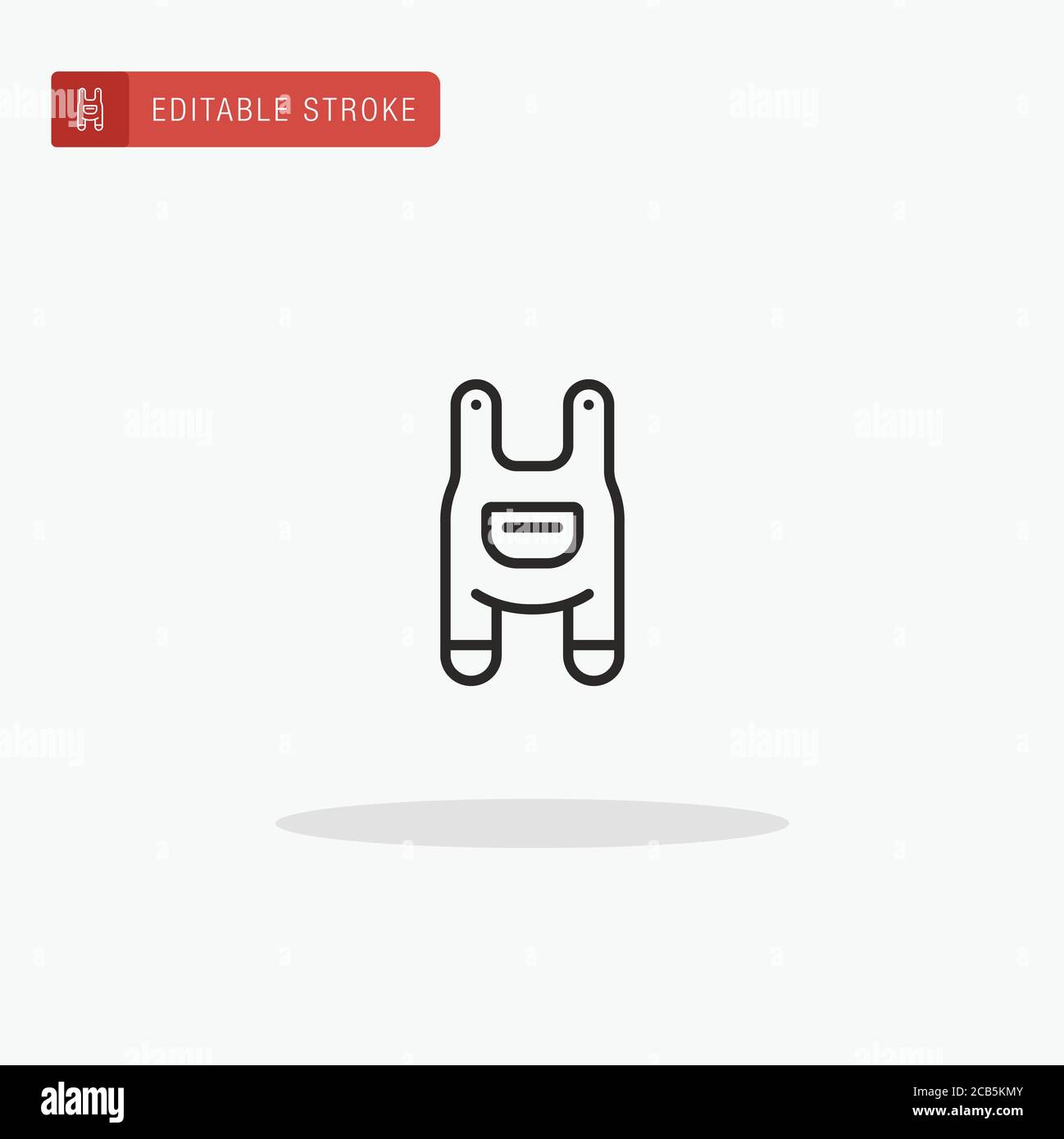 Dungarees icon vector. Dungarees icon for presentation. Stock Vector