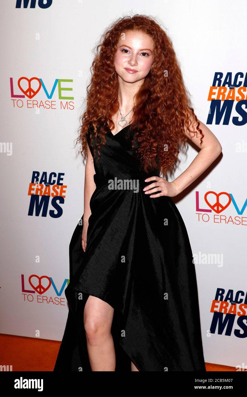 LOS ANGELES - MAY 10:  Francesca Capaldi at the Race to Erase MS Gala at the Beverly Hilton Hotel on May 10, 2019 in Beverly Hills, CA Stock Photo