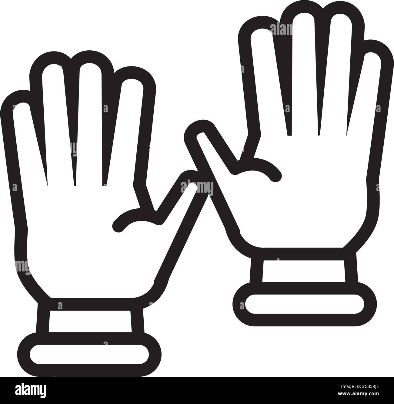 soccer goalkeeper gloves line style icon vector illustration design Stock Vector