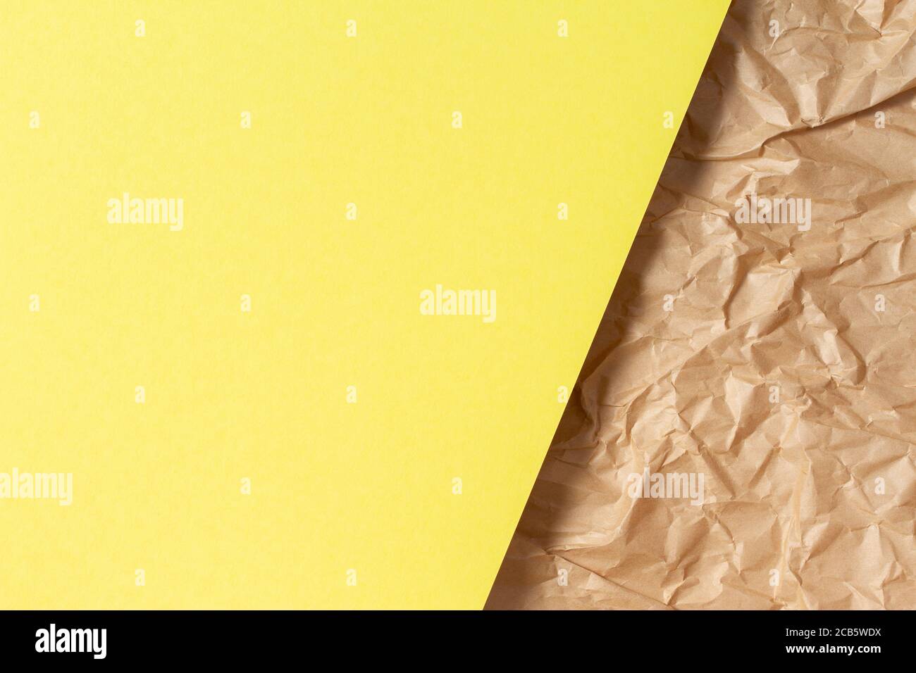 Abstract geometric paper texture background. Blank yellow color paper