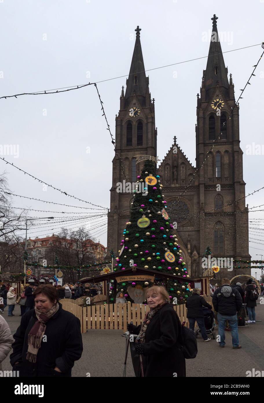 CZECH REPUBLIC, Prague, December 5, 2019: Traditional Christmas Market ...