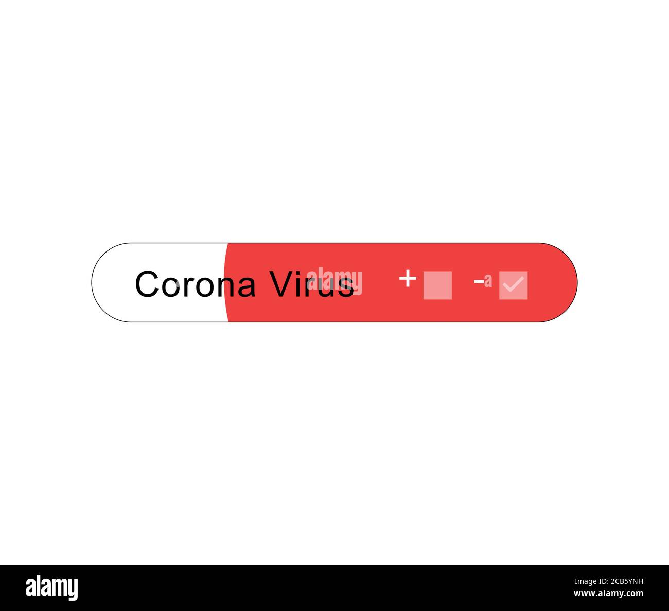 negative coronavirus test on white background Stock Vector