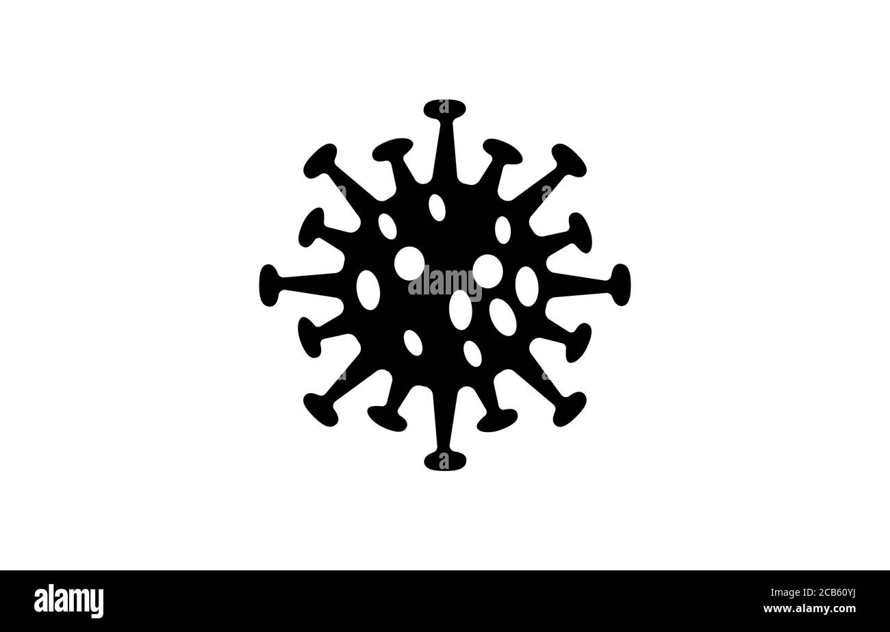 black virus bacteria on white background Stock Vector Image & Art - Alamy