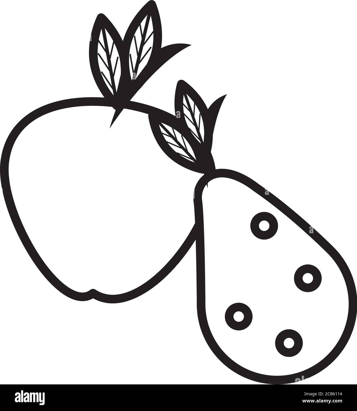 Pear pair Stock Vector Images - Alamy