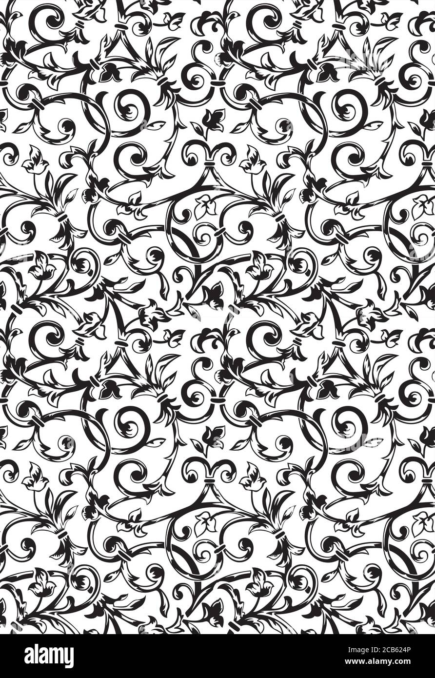 vector illustration of seamless floral pattern Stock Vector Image & Art ...