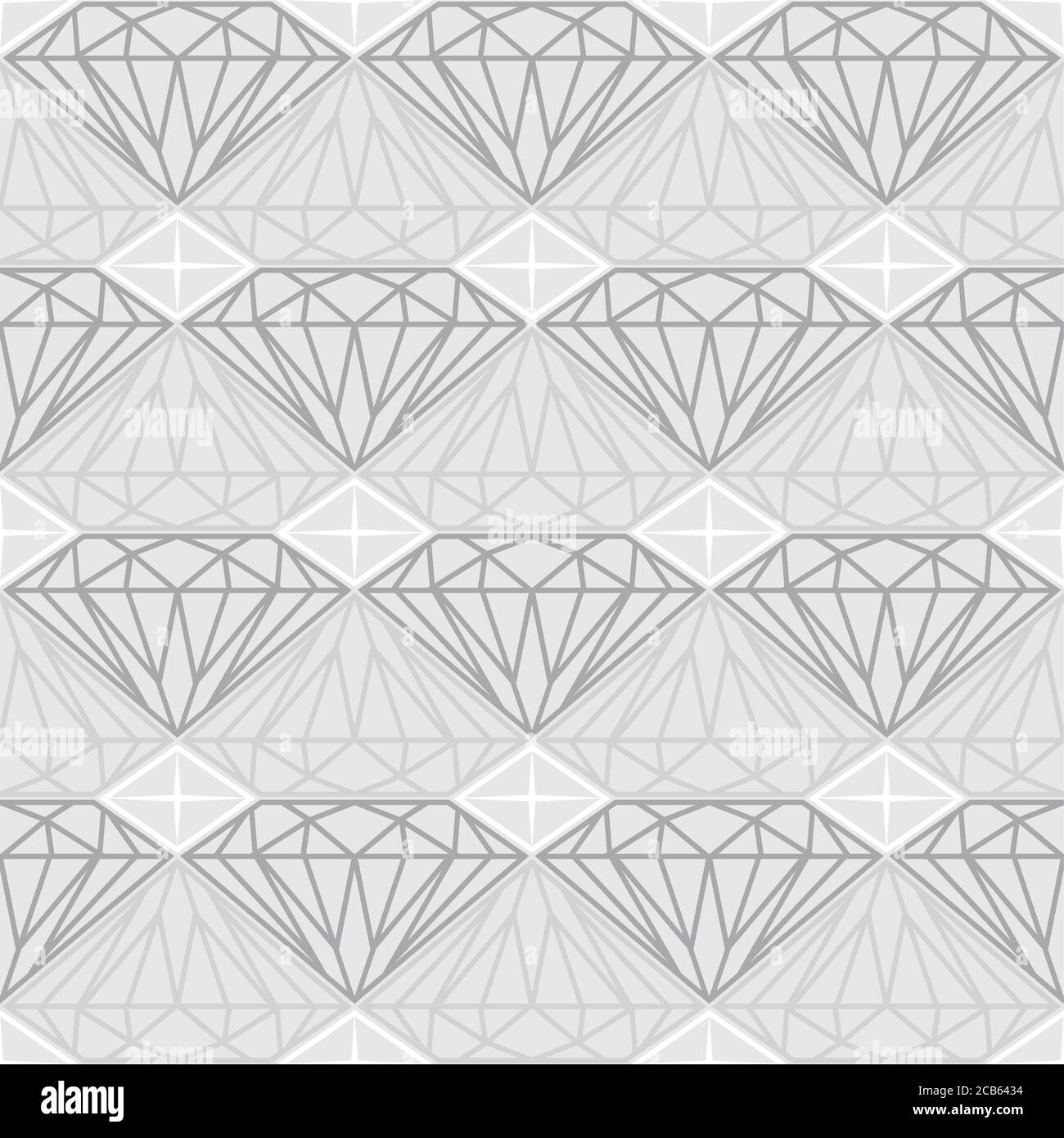 Diamond, precious stone, vector illustration of seamless pattern Stock ...