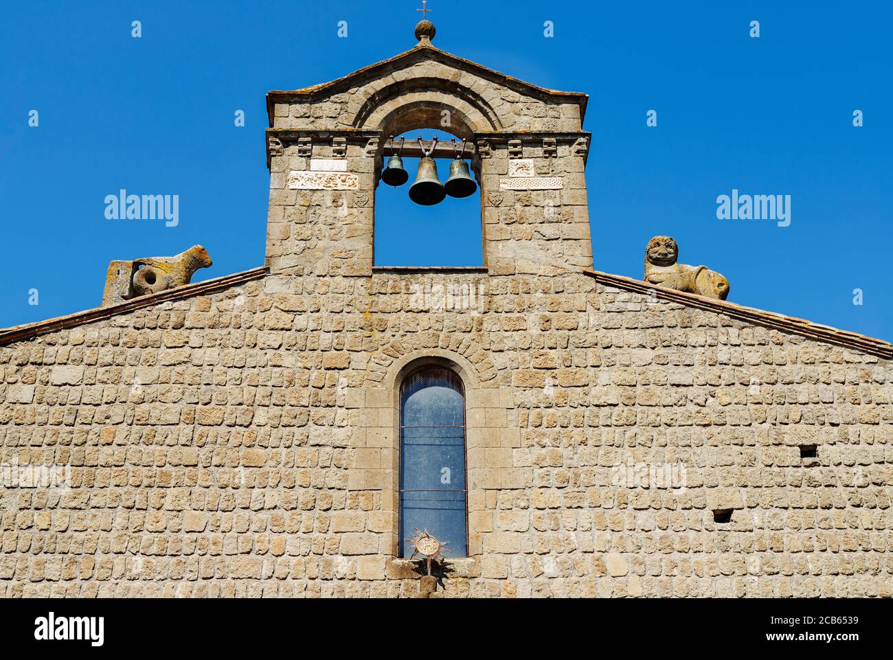 Viterbo -Italy -church of San Silvestro facade Stock Photo