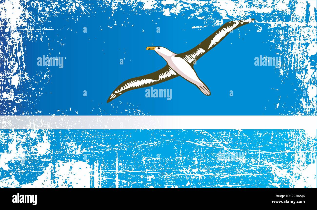 Flag Of Midway Atoll, United States Minor Outlying Islands. Wrinkled