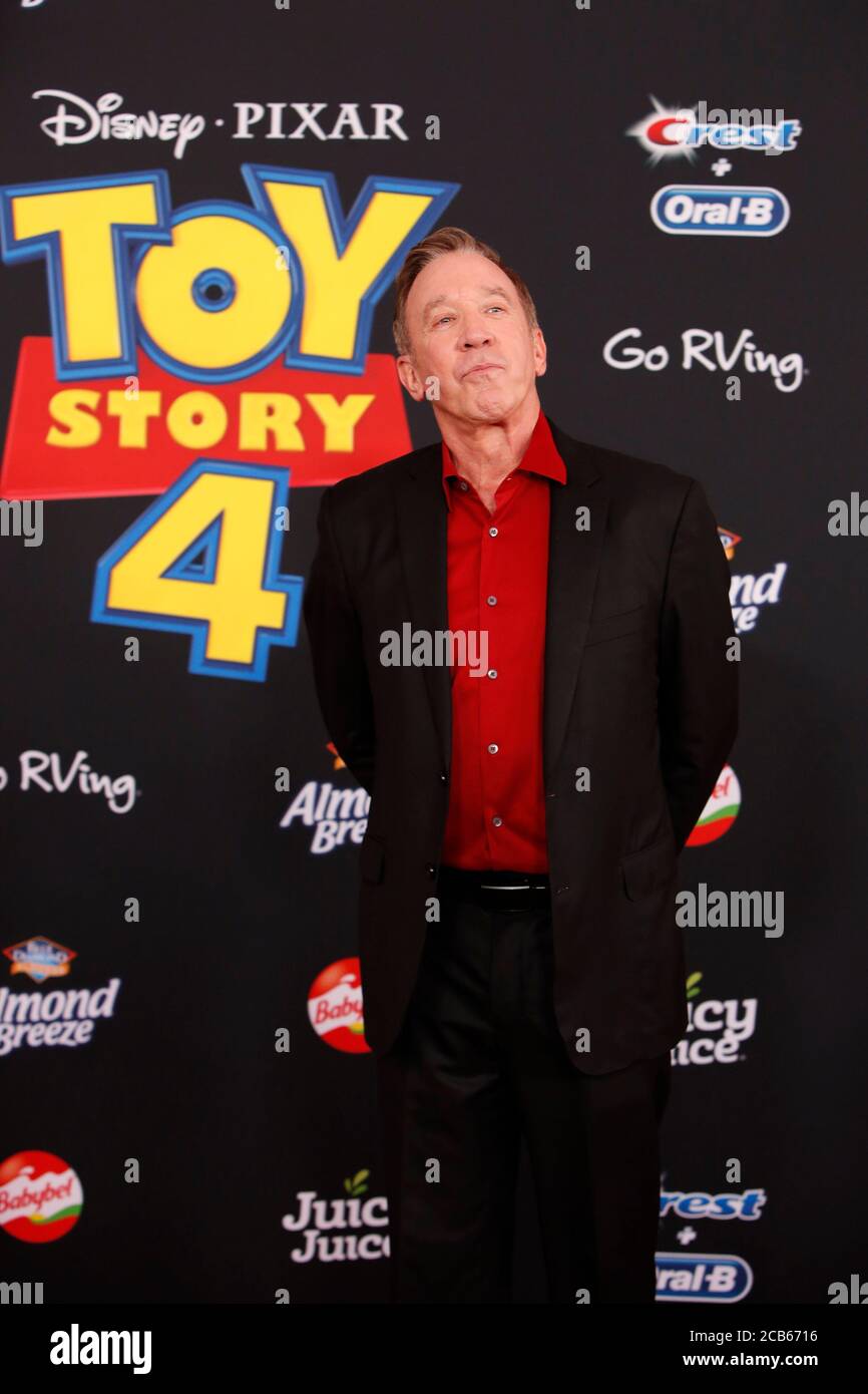 LOS ANGELES - JUN 11:  Tim Allen at the 'Toy Story 4' Premiere at the El Capitan Theater on June 11, 2019 in Los Angeles, CA Stock Photo