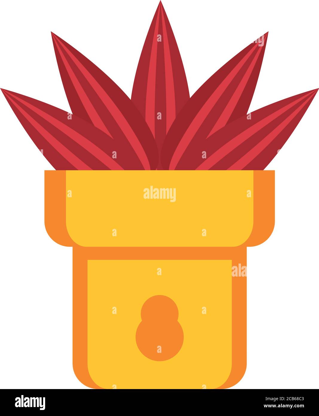 houseplant in ceramic pot flat style vector illustration design Stock Vector