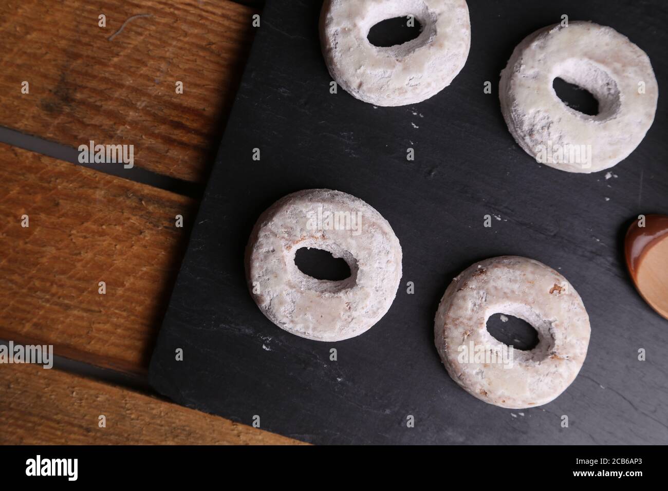 Overhead shot tasty doughnuts hi-res stock photography and images - Alamy