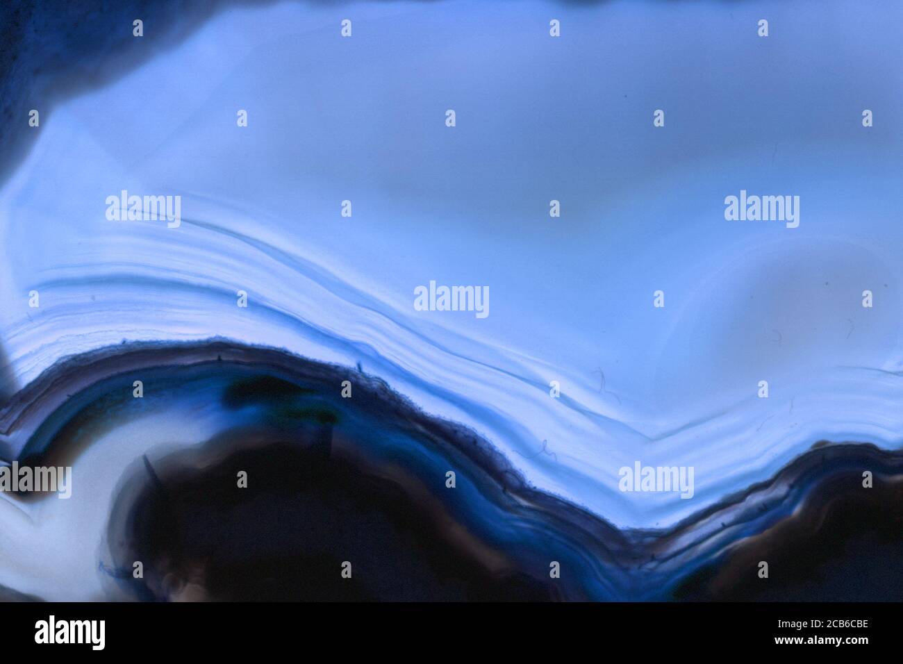 blue agate gem background (macro, detail) as mineral texture Stock Photo