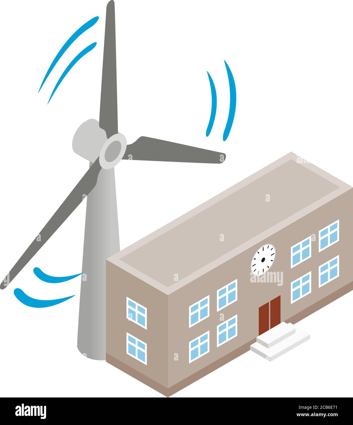 Isometric wind turbine farm illustration hi-res stock photography and ...