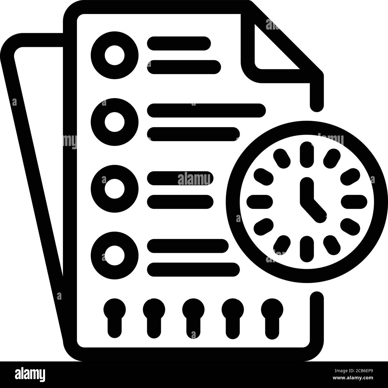 Time syllabus icon, outline style Stock Vector