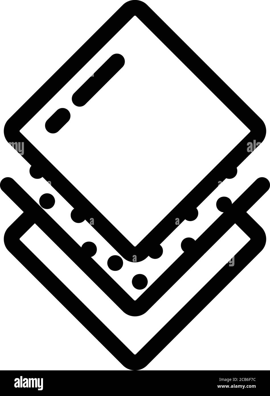 Absorbing material icon, outline style Stock Vector