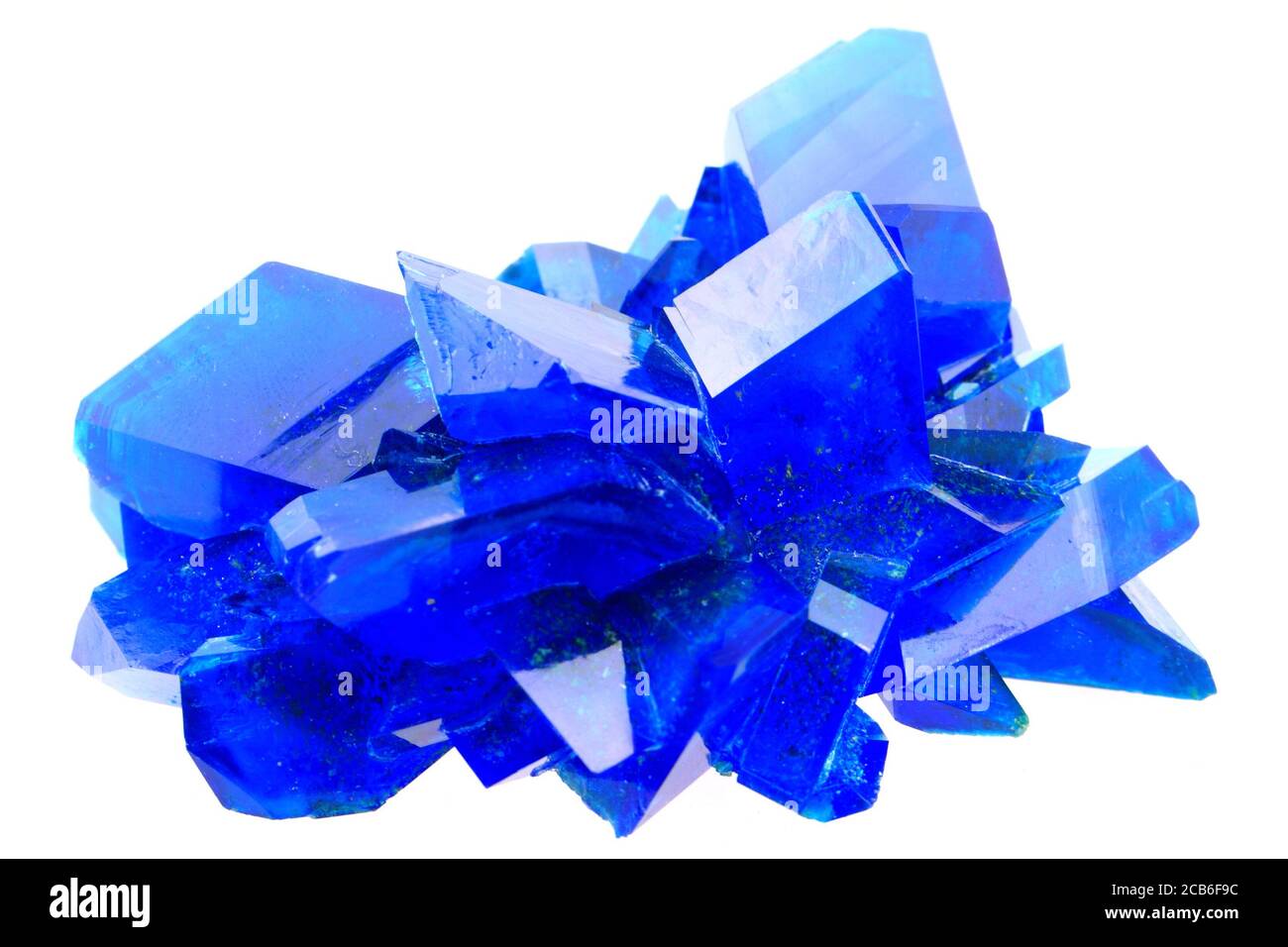 blue vitriol mineral isolated on the white background Stock Photo Alamy