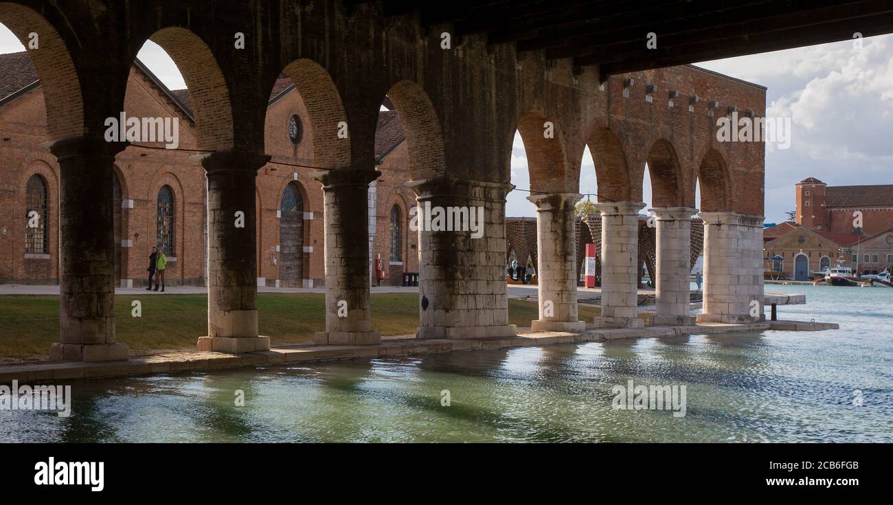 Venedig, Arsenal, Großes Dock 15. und 16. Jahrhundert Stock Photo