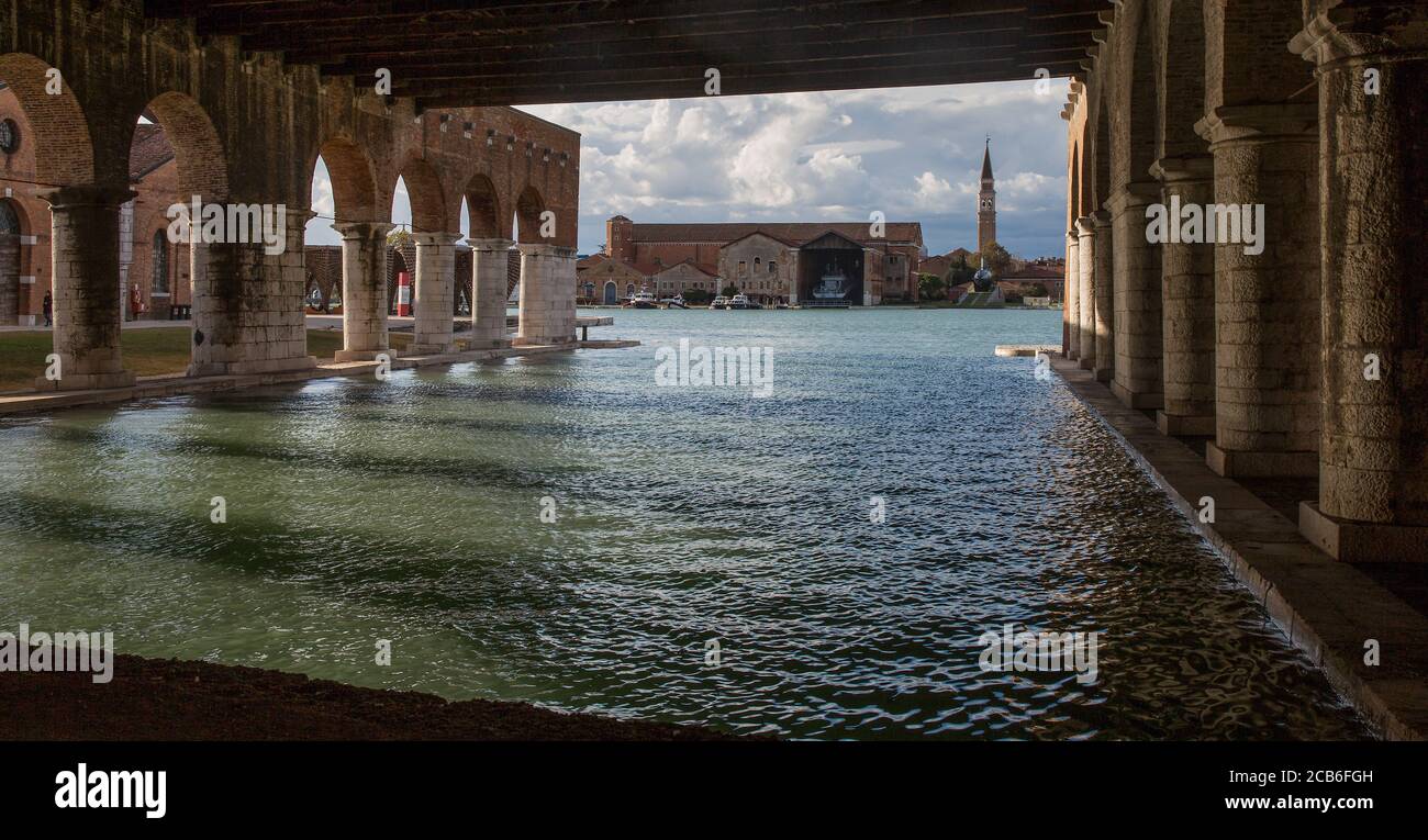 Venedig, Arsenal, Großes Dock 15. und 16. Jahrhundert Stock Photo