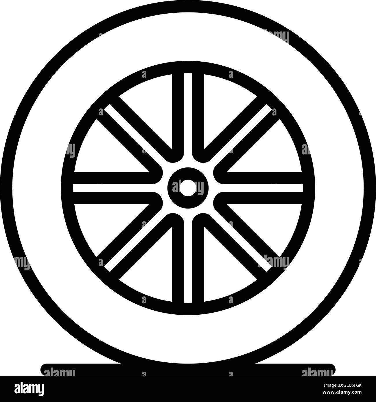 Car wheel icon, outline style Stock Vector Image & Art Alamy